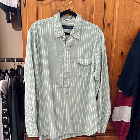 Ralph Lauren Other - Ralph Lauren Mint Striped Pullover Shirt - 100% cotton - university Oxford
